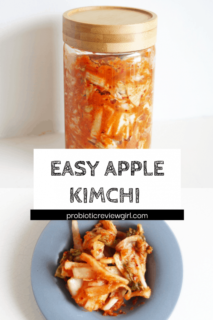 Easy Sweet & Spicy Apple Kimchi Recipe Probiotic Review Girl