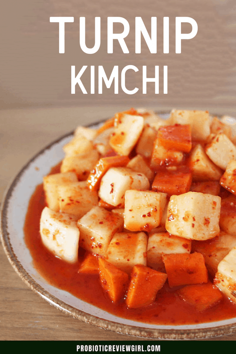 Cubed Turnip Kimchi Kkakdugi With Carrots